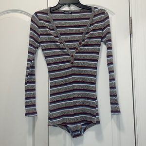 Fashion nova half  button lounge romper